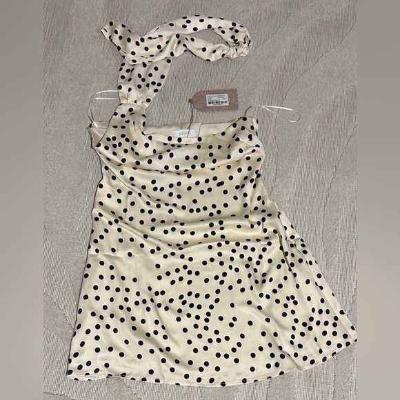 Meshki Cream and Black Polka Dot Dress - Picture 5 of 5